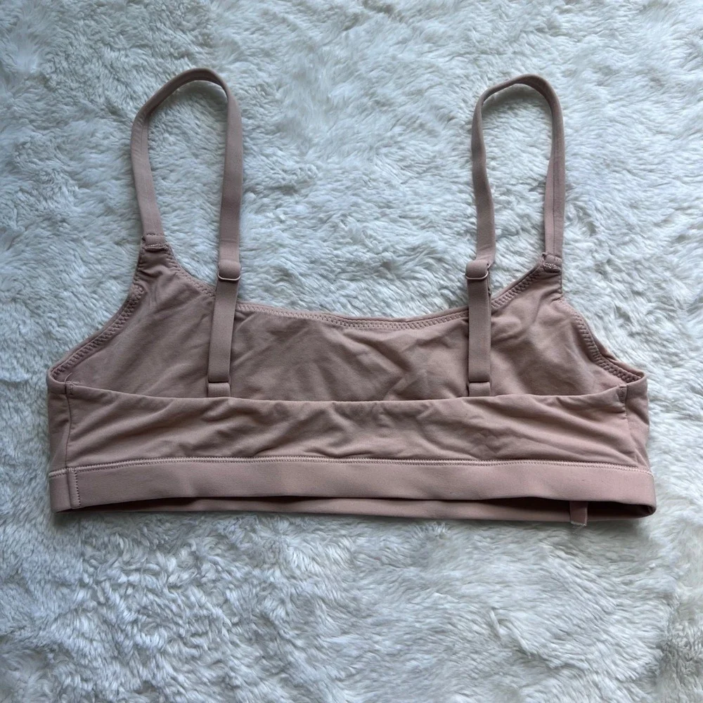 Skims Fits Everybody Scoop Bralette Clay Size Small Adjustable Straps NWOT